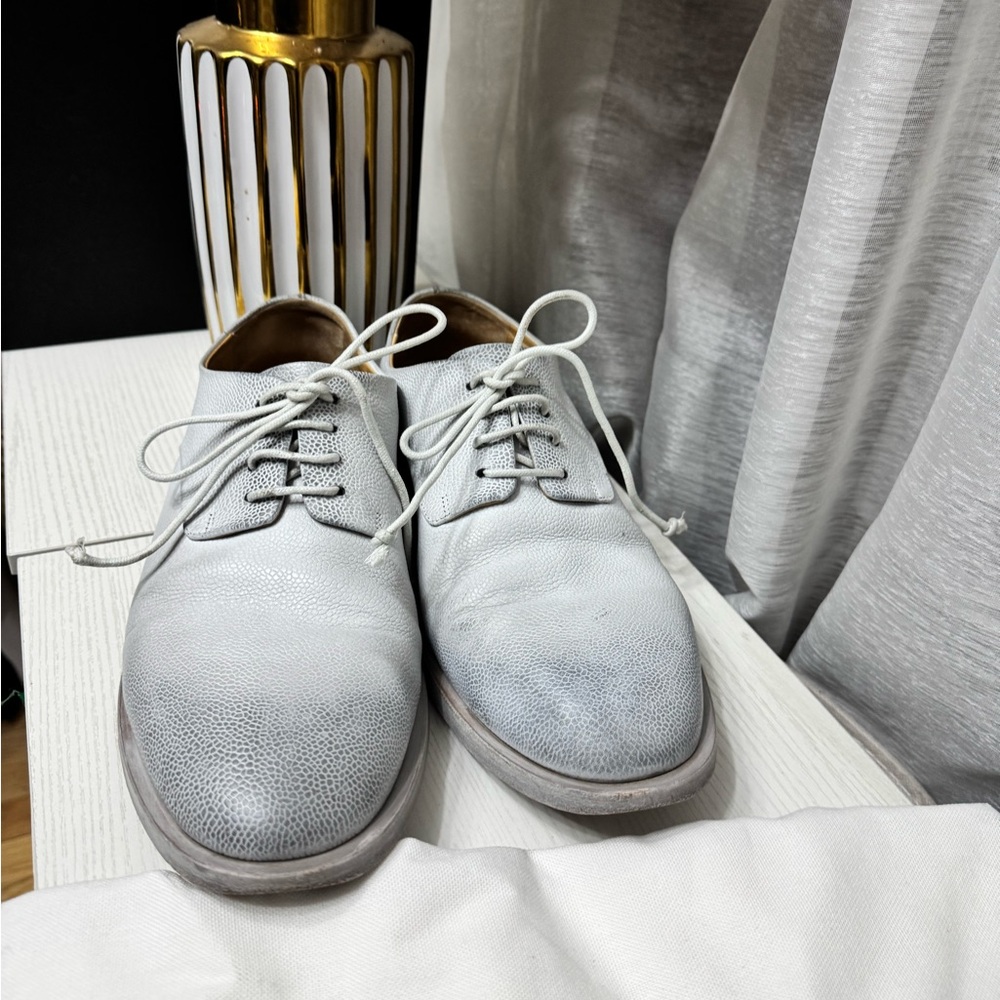 Marsell Men's White Leather Dress Shoes